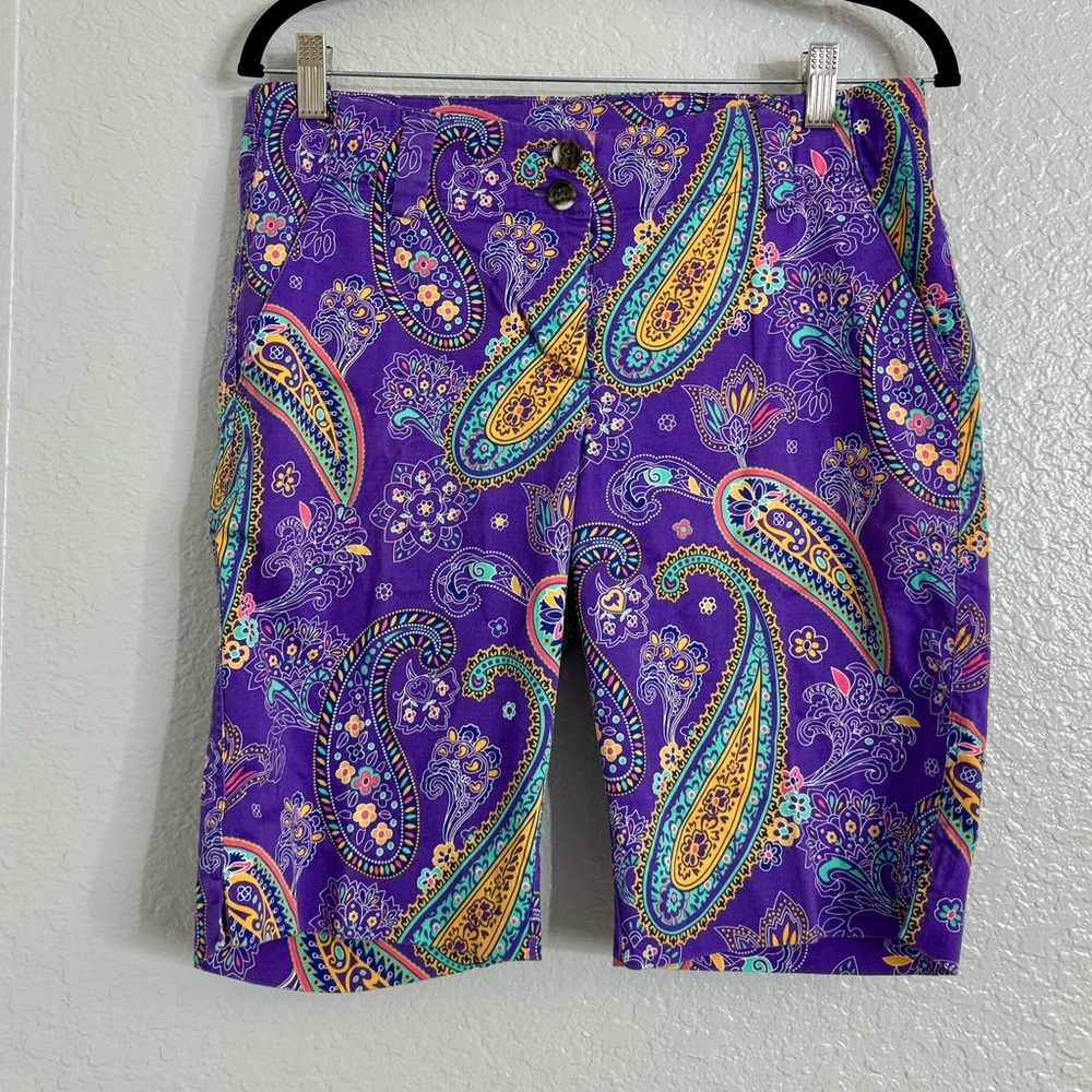 Purple Paisley Women’s Shorts loud mouth golf
